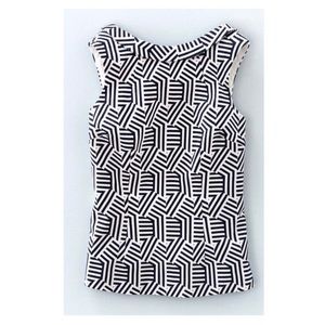 New! Boden Martha Top in Cream & Navy - 10